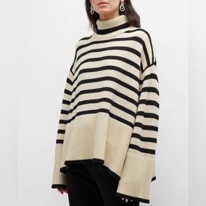 Toteme Signature Turtle Neck Wool Stripe Sweater XS